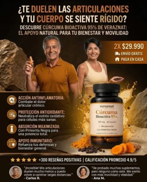 Cúrcuma Bioactiva 95%. Apoya tu movilidad OFERTA 2X